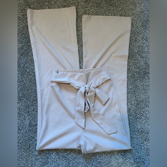 Light pastel pink/grey high rise dress pants formal - Picture 1 of 2